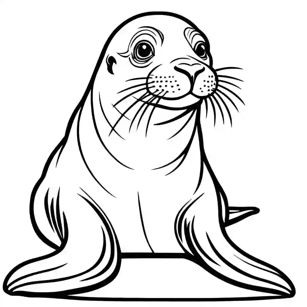 Seals coloring pages